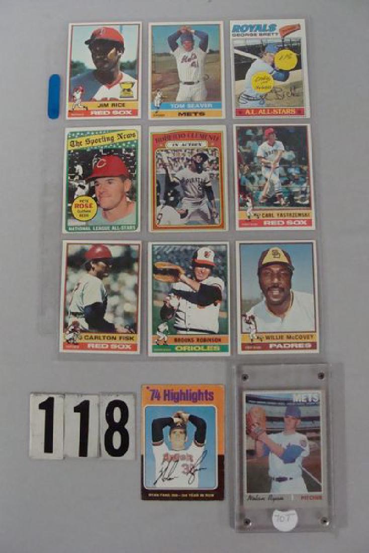 (9) BASEBALL H.O.F. 'ERS IN SHEETS (1972 TO 1977)-EX+ (1 of 2)