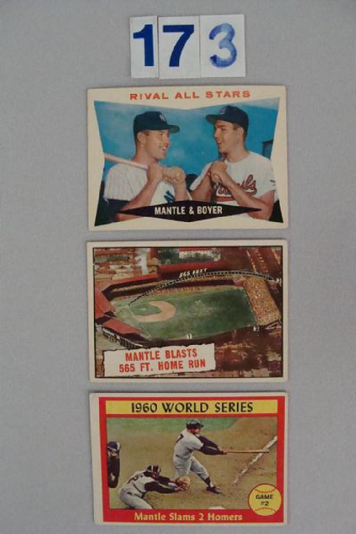 1960 TOPPS #160 RIVAL ALL-STARS WITH MANTLE & BOYER-EX, (1 of 2)