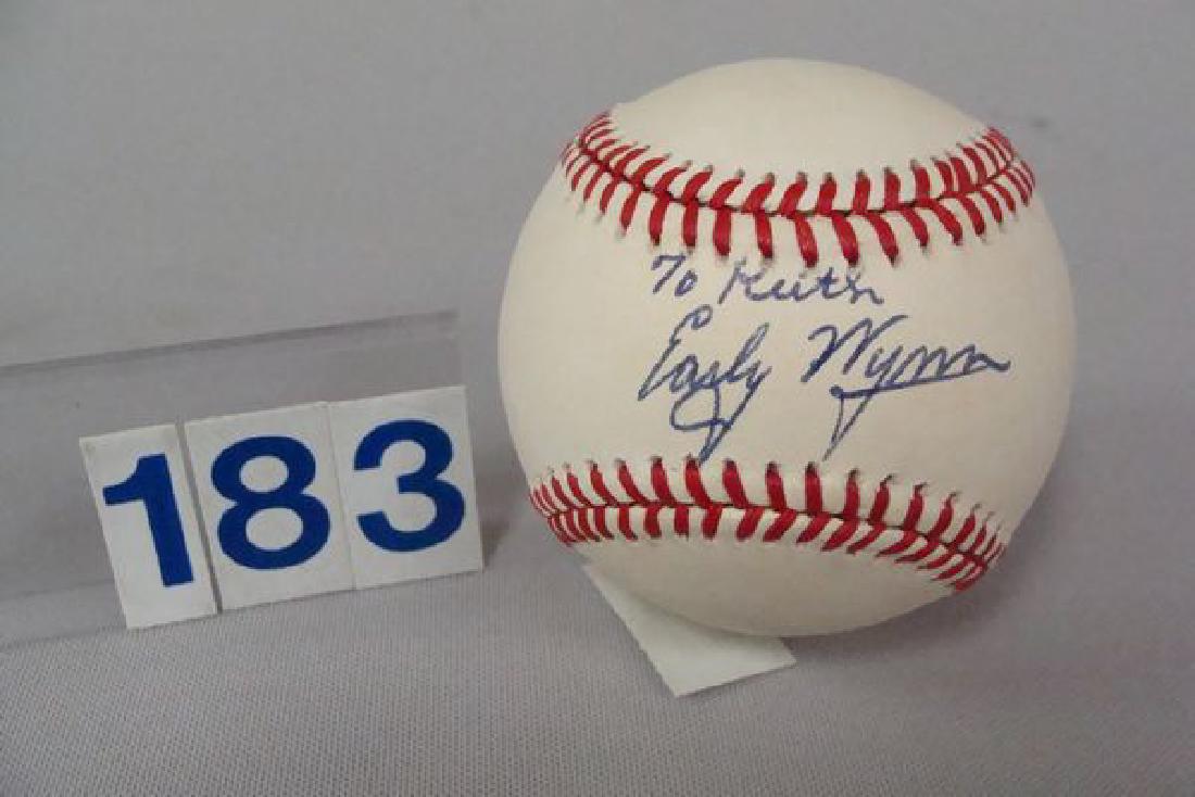 EARLY WYNN AUTOGRAPHED OFFICIAL N.L. A. BART. GIAMATTI (1 of 2)