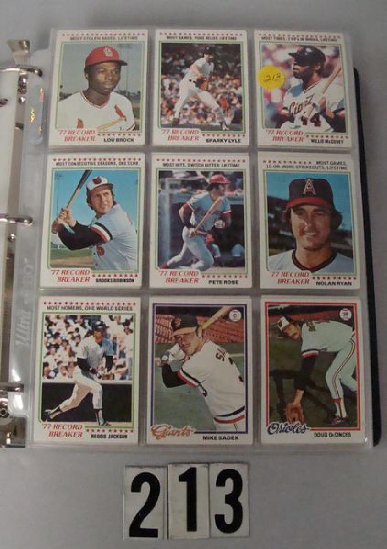 1978 TOPPS BASEBALL CARD SET IN BINDER, #36 (R)-EX, (1 of 7)