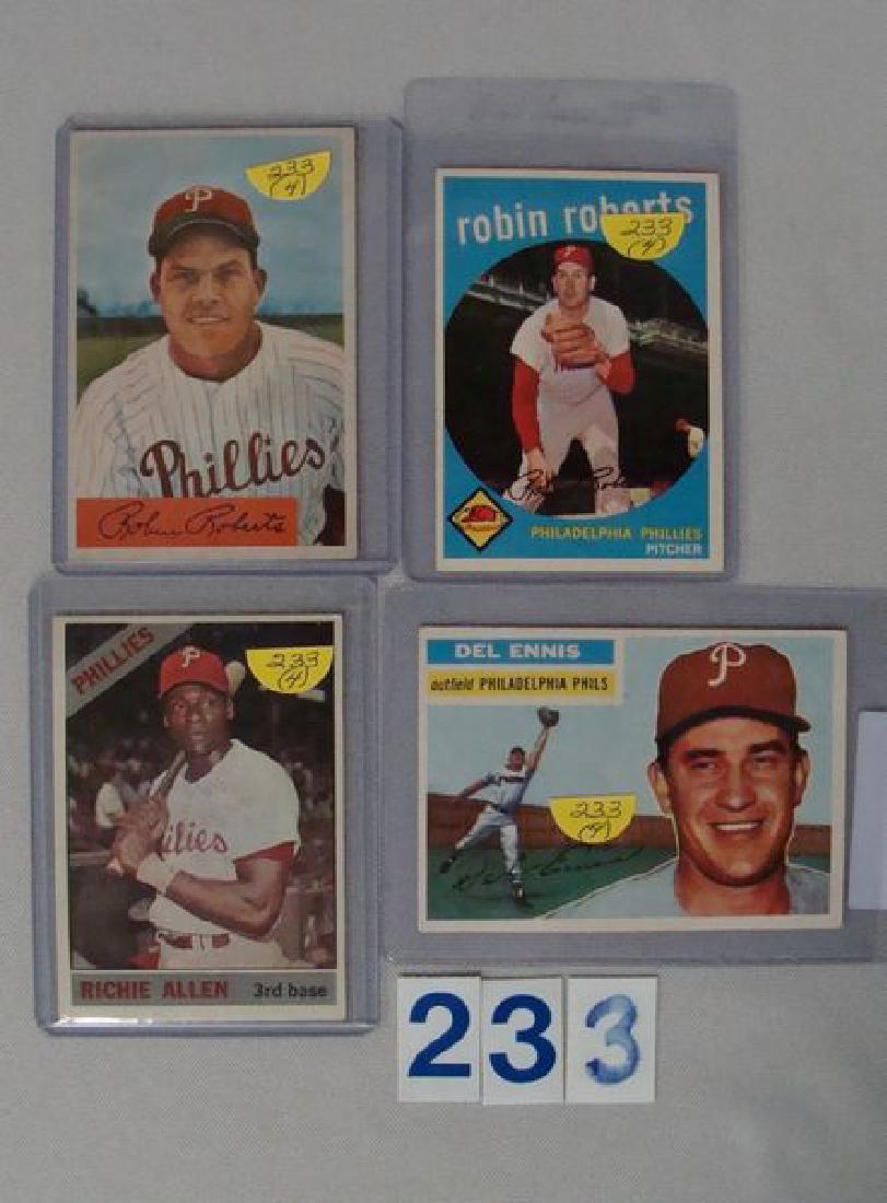 1954 BOWMAN #95 ROBIN ROBERTS-EX, 1959 TOPPS #352 ROBIN (1 of 2)