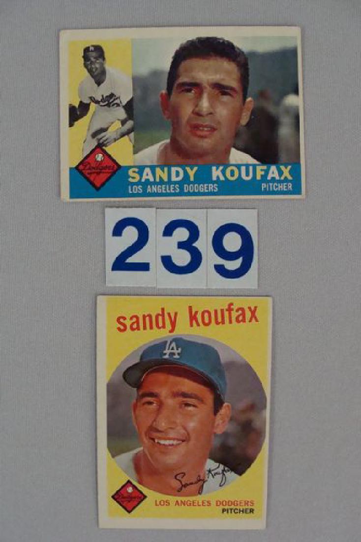 1959 & 1960 TOPPS SANDY KOUFAX #163-N.MT & 343-EX (1 of 2)