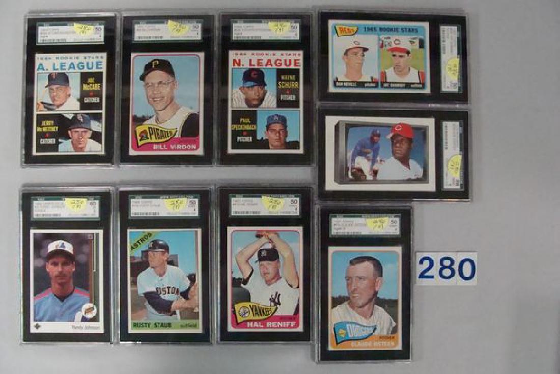 (9 DIFFERENT) SGC GRADED BASEBALL CARDS: 1964 TOPPS (1 of 3)