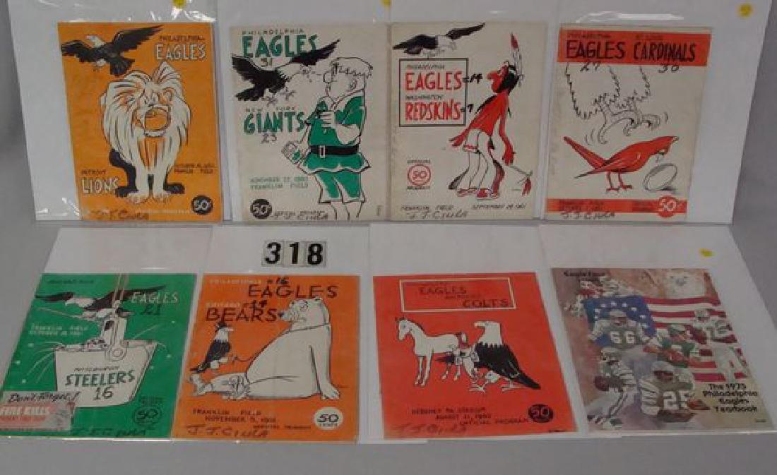 PHILADELPHIA EAGLES LOT: (7) GAME PROGRAMS-10/16/60, (1 of 3)