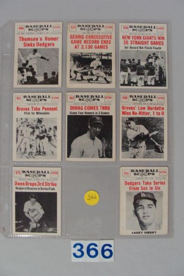 (8 DIFFERENT) 1961 NU-CARD BASEBALL SCOOPS: EX: #408, (1 of 2)