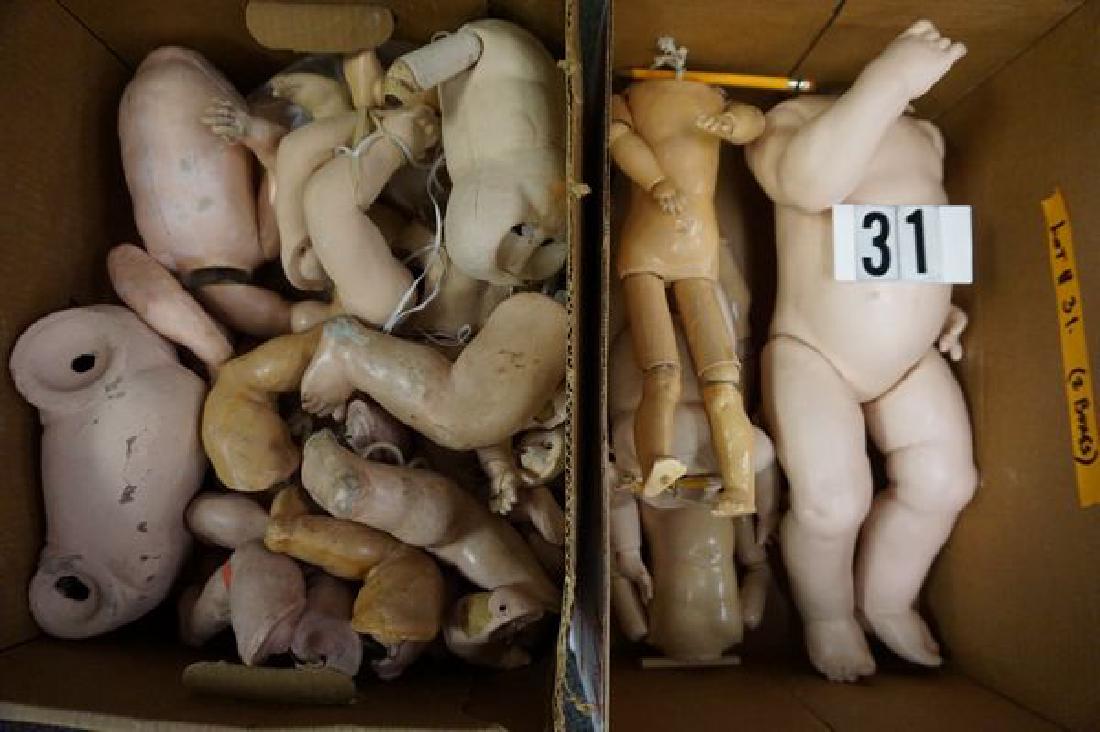 (2) BOXES OF COMPO DOLL BODIES, TORSOS, ARMS & LEGS - (1 of 3)