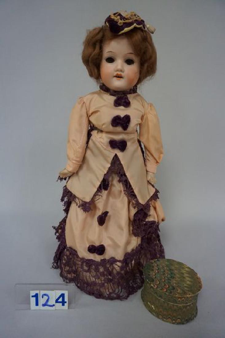 AM 370 14 INCH BISQUE SHOULDER HEAD DOLL WITH RIVETED (1 of 3)