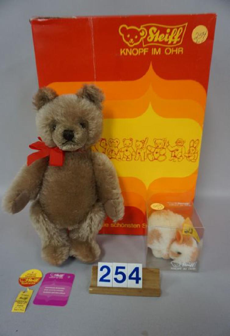 (2 PCS) STEIFF 9 1/2 INCH LIGHT BROWN MOHAIR ORIGINAL (1 of 2)