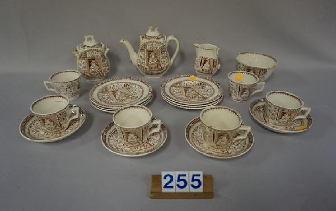 CHILD'S STAFFORDSHIRE ENGLAND 20-PIECE TEA SET WITH (1 of 4)