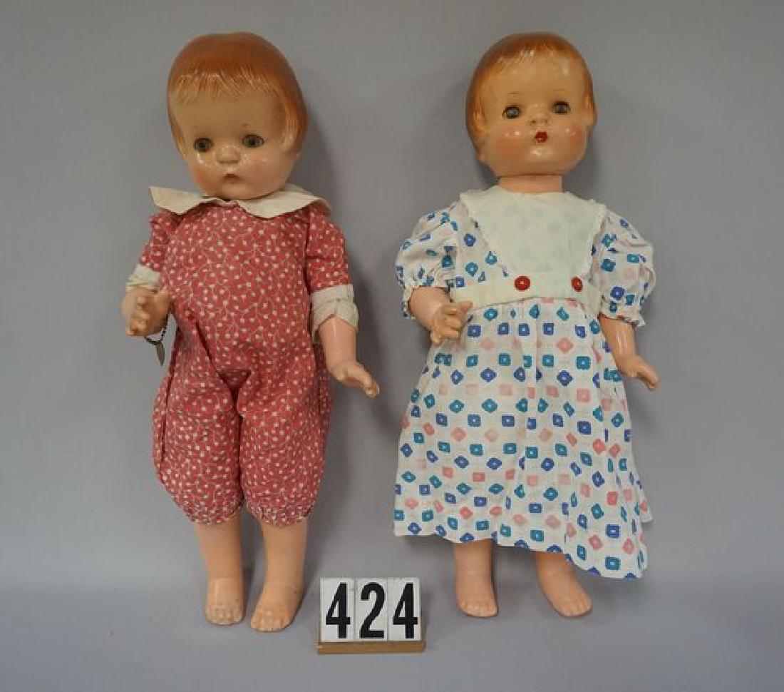 (2) EFFANBEE 19 INCH. COMPO PATSY ANN DOLLS, EACH (1 of 7)