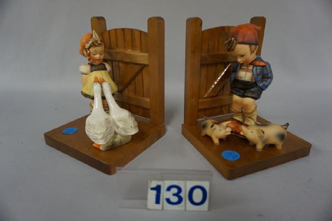 HUMMEL FARM BOY & GOOSE GIRL BOOKENDS (1 of 3)