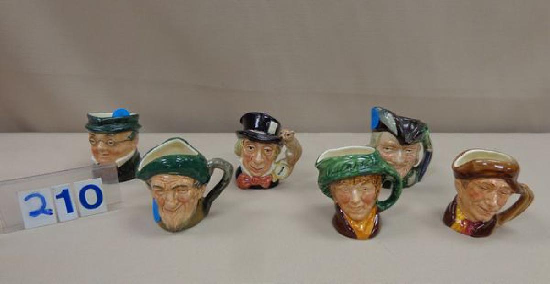 (6) ROYAL DOULTON MINIATURE TOBY MUGS - (1 of 1)