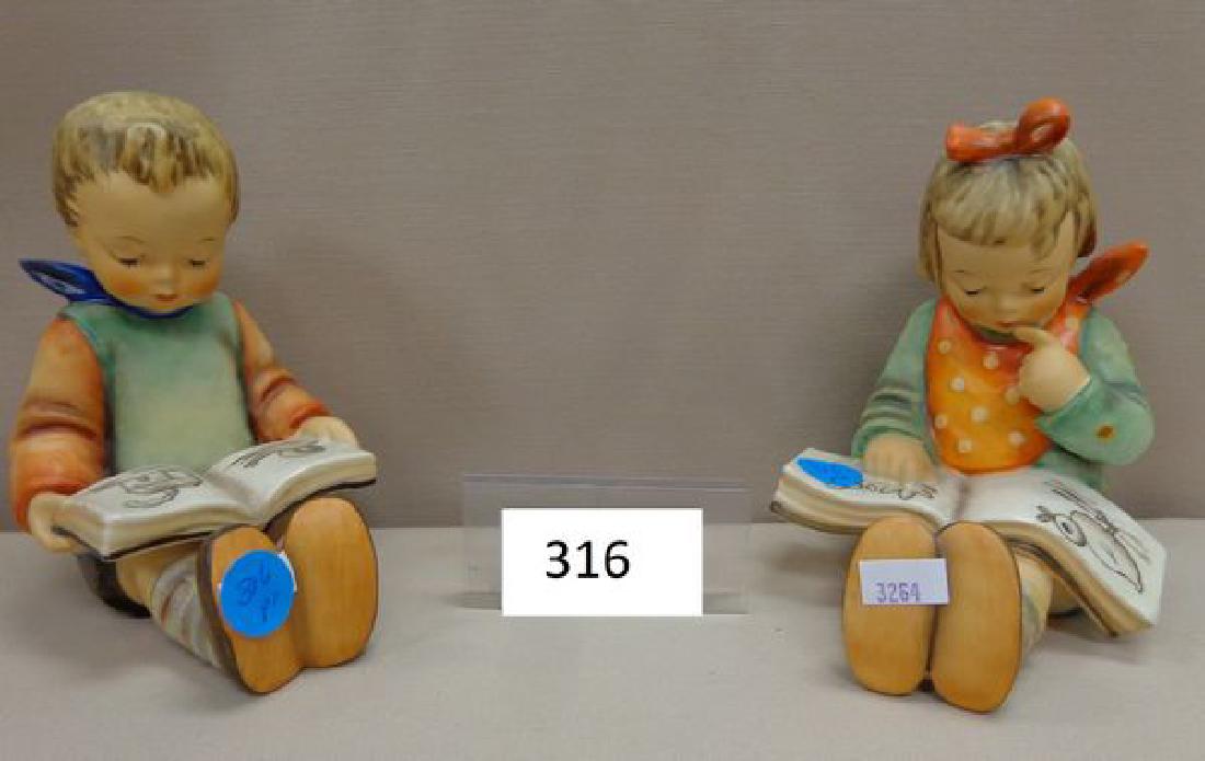 HUMMEL 'BOOKWORMS' BOOKENDS #14/A & B, (1 of 1)