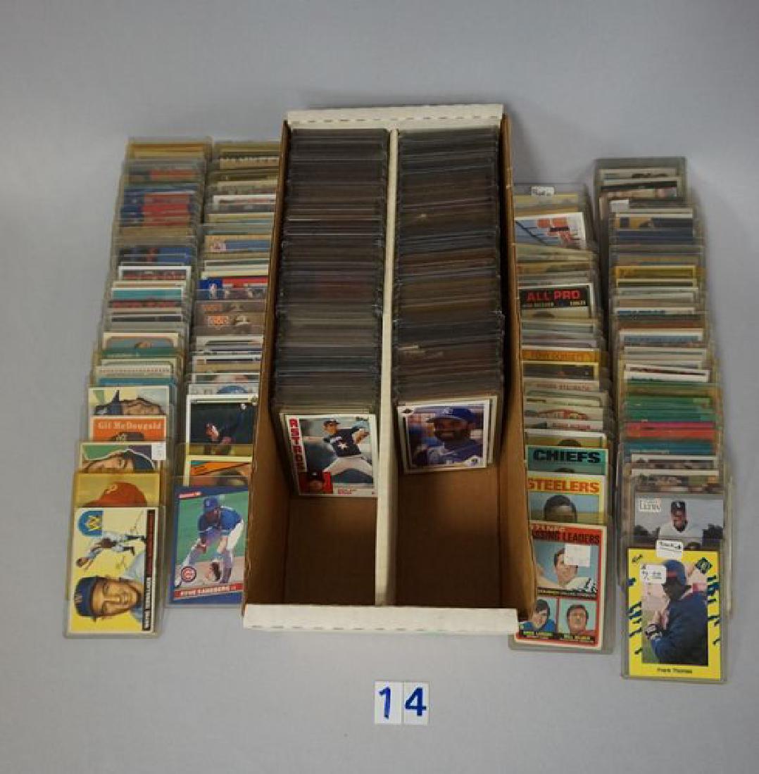 TWO-ROW BOX OF SPORTS CARDS, (1 of 5)
