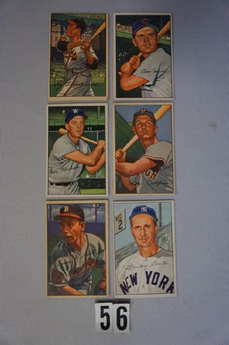 (6) 1952 BOWMAN BASEBALL CARDS (1 of 3)