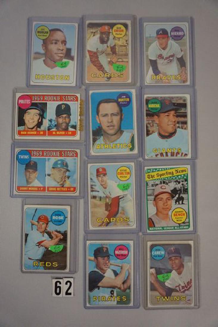 (12) 1969 TOPPS BASEBALL ROOKIE & STAR CARDS (1 of 5)