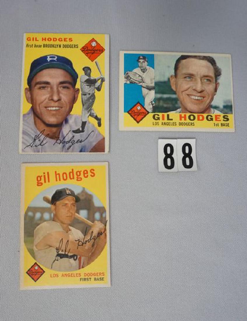 (3) GIL HODGES BASEBALL CARDS: (1 of 3)
