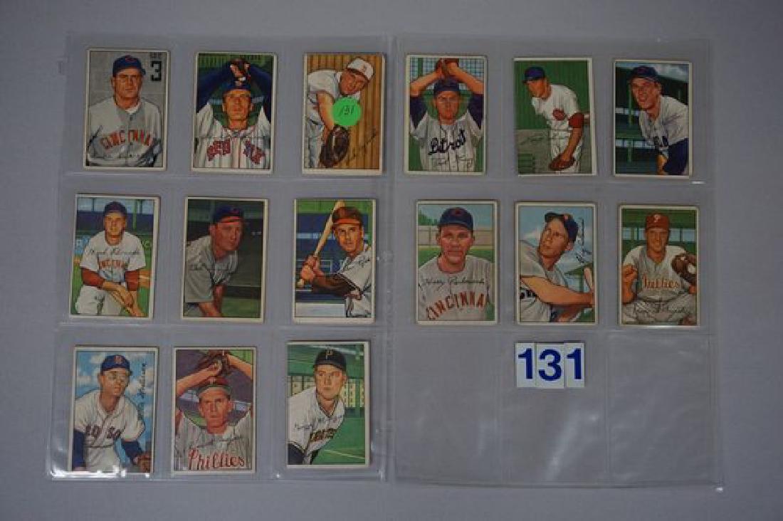 (15 DIFF.) 1952 BOWMAN BASEBALL CARDS (1 of 2)