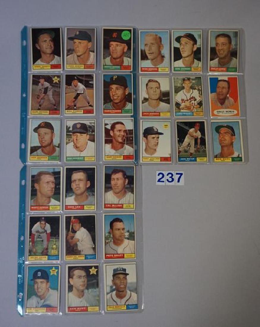 (65 DIFF.) 1961 TOPPS BASEBALL CARDS - (1 of 4)