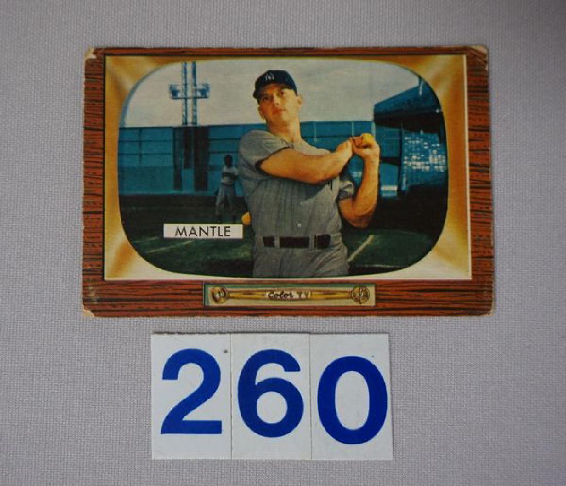 1955 BOWMAN #202 MICKEY MANTLE, (1 of 2)