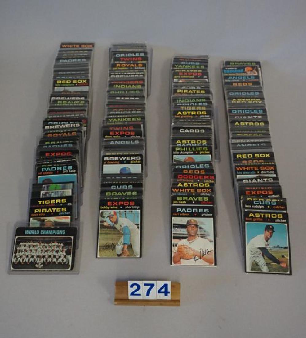 (309 DIFF.) 1971 TOPPS BASEBALL CARDS #1-738, (1 of 5)
