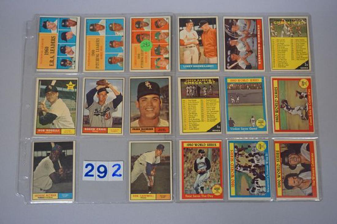 (17 DIFF.) 1961 TOPPS BASEBALL CARDS (1 of 2)
