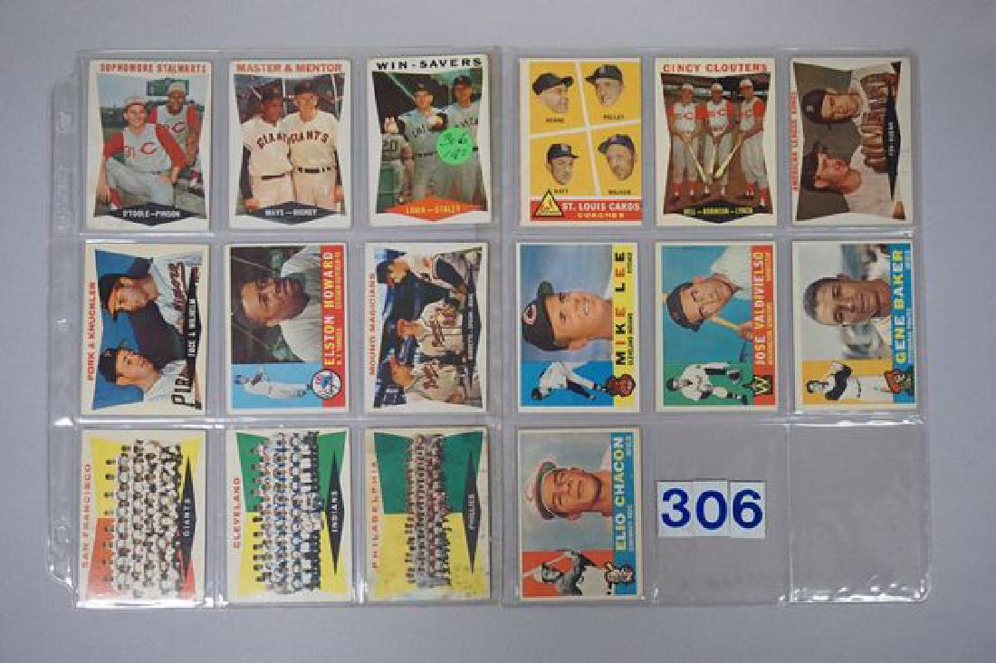 (16 DIFF.) 1960 TOPPS BASEBALL CARDS (1 of 4)