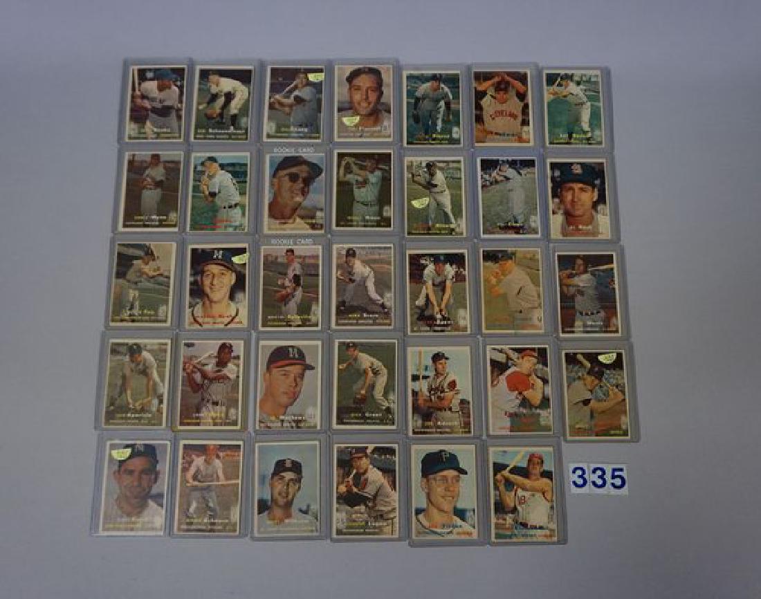 (14 DIFF.) 1957 TOPPS BASEBALL H.O.F'.ER (1 of 2)