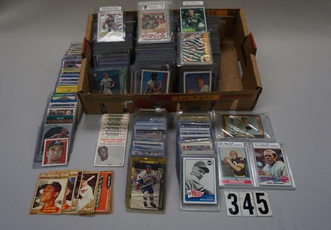 OVER (350) BASEBALL CARDS IN TOP LOAD (1 of 2)