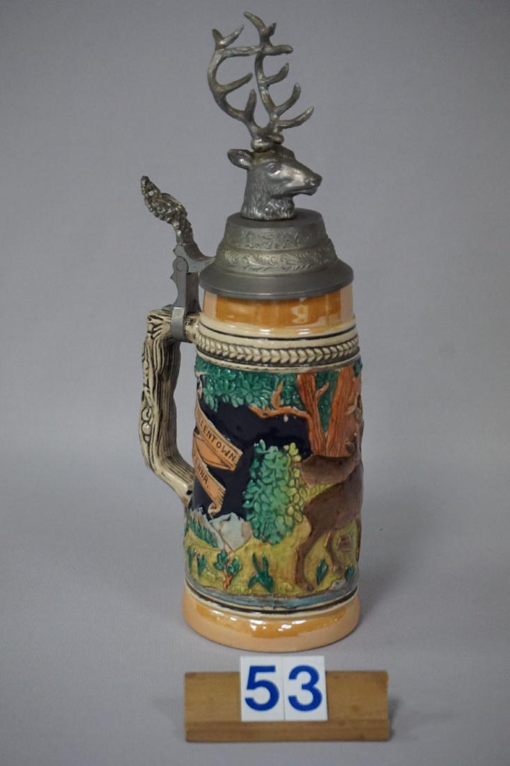 NEUWEILER BEER 'ELK' BEER STEIN (1 of 3)