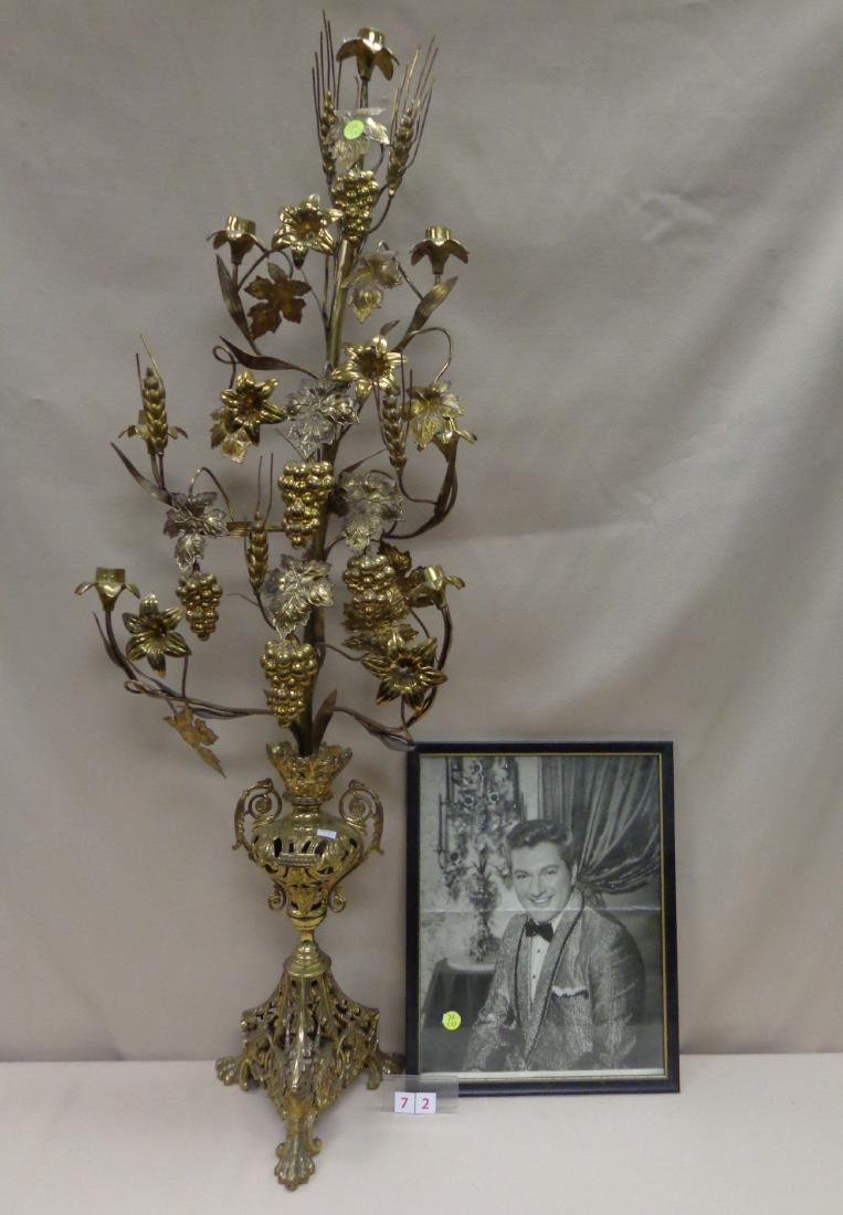 BRASS CANDELABRA FROM LIBERACE ESTATE,