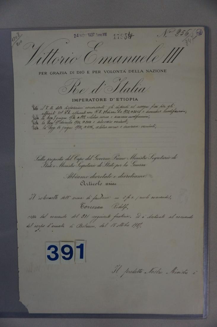 SIGNATURE OF MUSSOLINI & VICTOR EMANUAL (1 of 6)