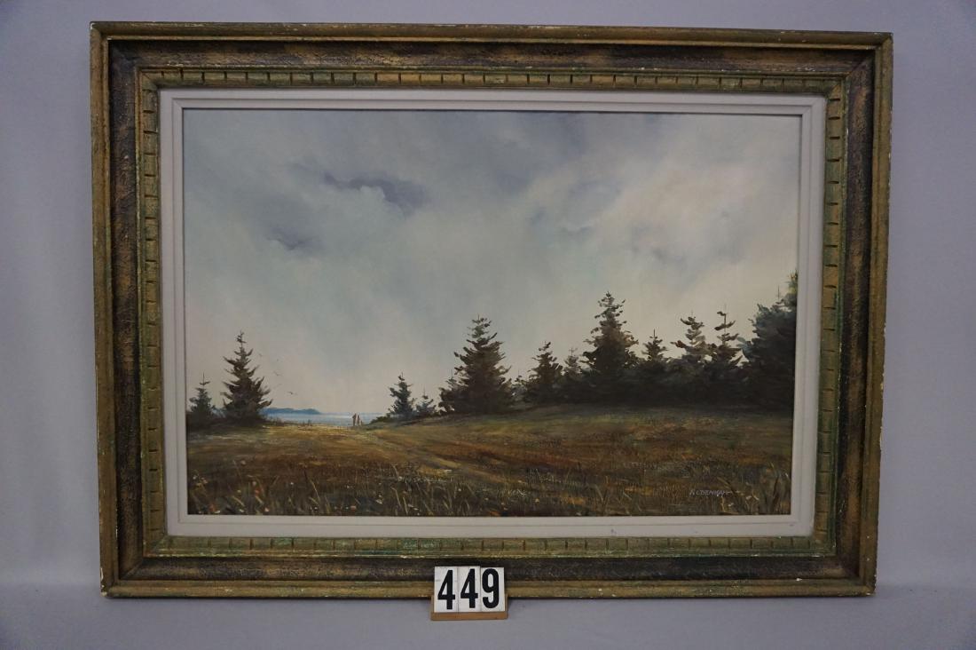 FRAMED OIL PAINTING ON MASONITE PANEL (1 of 4)