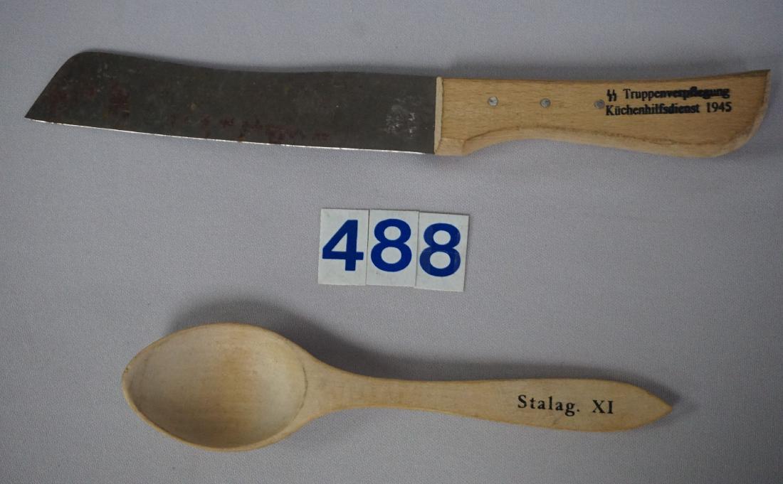 WOODEN SPOON FROM STALAG II - (1 of 4)