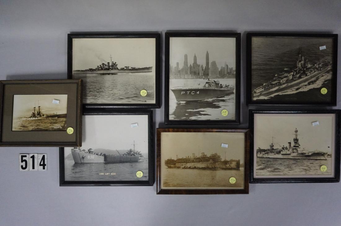 LOT OF (7) PHOTOS (B&W & SEPIA): INCLUDING PTC 4 WHICH WAS ONE OF THE FIRST FOUR OT BOATS THAT WERE MADE & SENT TO THE WASHINGTON NAVY YARD & DIFF. TYPES OF SONAR WERE TESTED, REMAINING PHOTOS ARE OF THE U.S.S. ST. LOUIS, LST 836, NE