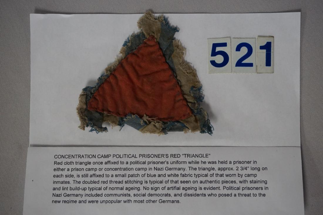 POLITICAL PRISONERS RED TRIANGLE PATCH, (1 of 5)