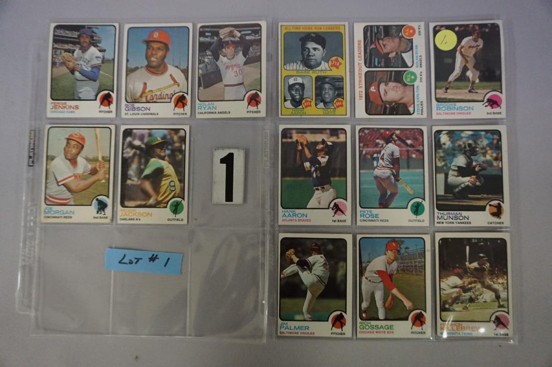 (280+ DIFF.) 1973 TOPPS BASEBALL CARDS (1 of 6)