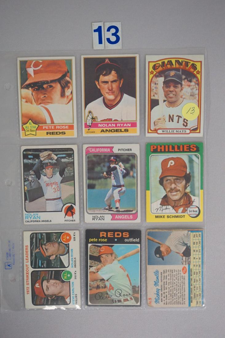 SHEET OF (9) BASEBALL STARS (1 of 2)
