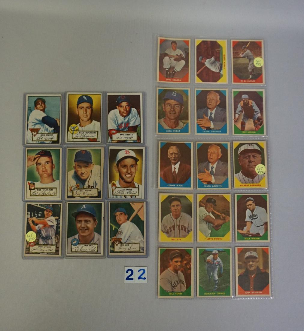 (9 DIFF.) 1952 TOPPS BASEBALL CARDS (1 of 5)