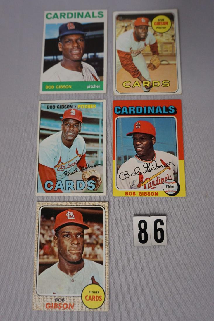 (5) BOB GIBSON BASEBALL CARDS: (1 of 2)