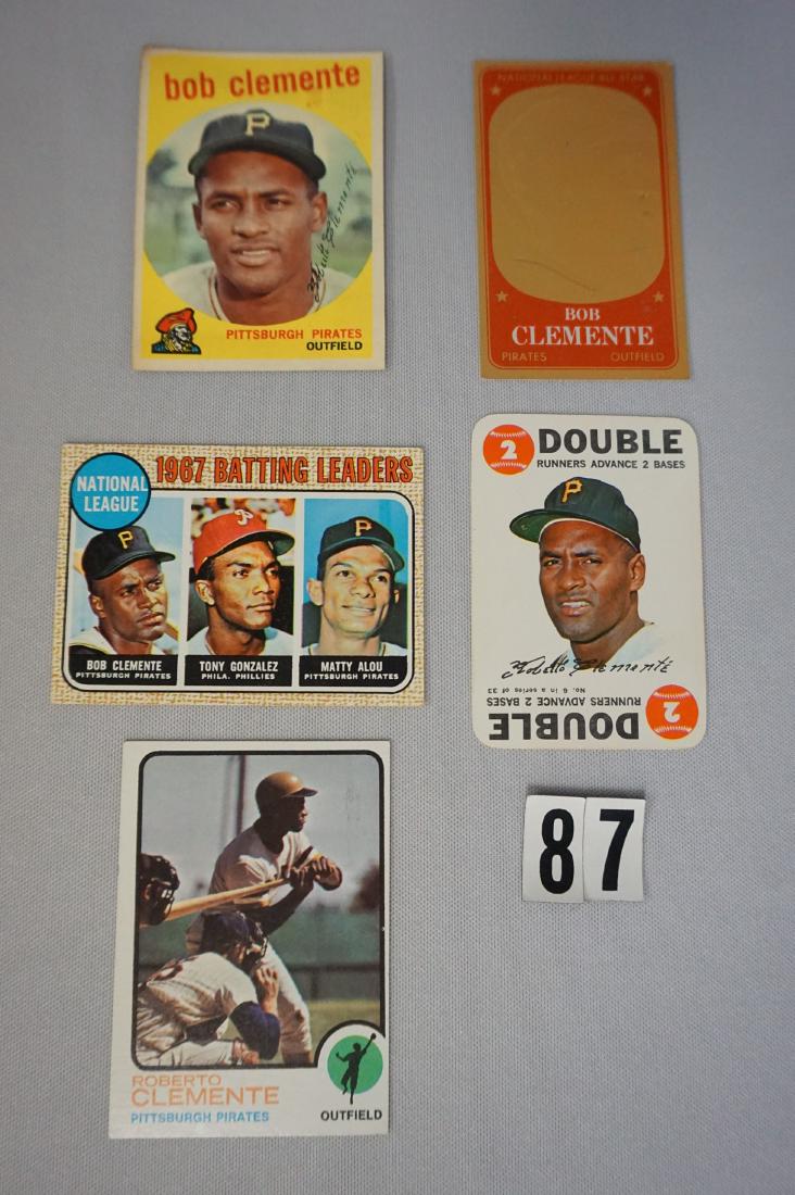 (5) R. CLEMENTE TOPPS BASEBALL CARDS: (1 of 3)