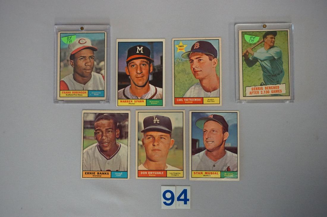 1961 BASEBALL CARD STARS LOT: (1 of 2)