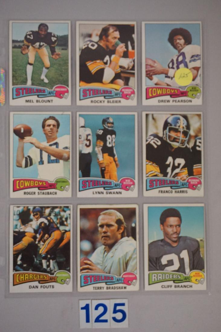 (9 DIFF.) 1975 TOPPS FOOTBALL STARS (1 of 4)