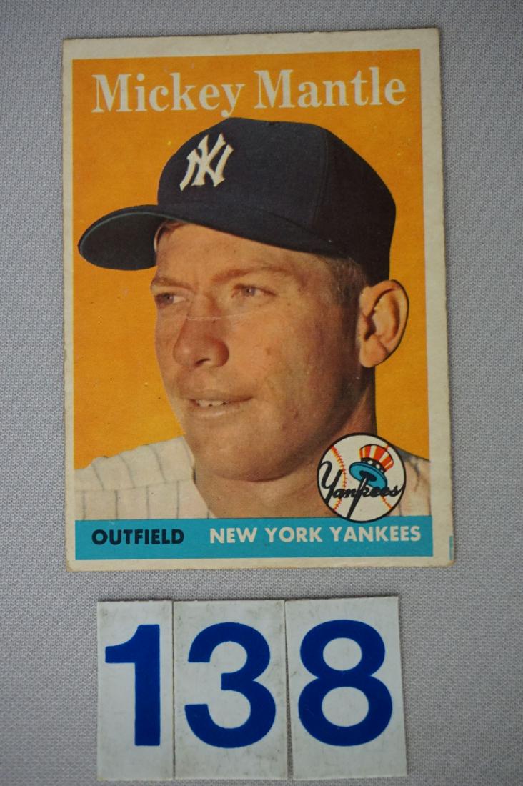 1958 TOPPS #150 MICKEY MANTLE, (1 of 2)
