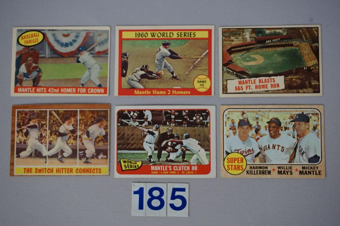 (6 DIFF.) MICKEY MANTLE CARDS: (1 of 2)