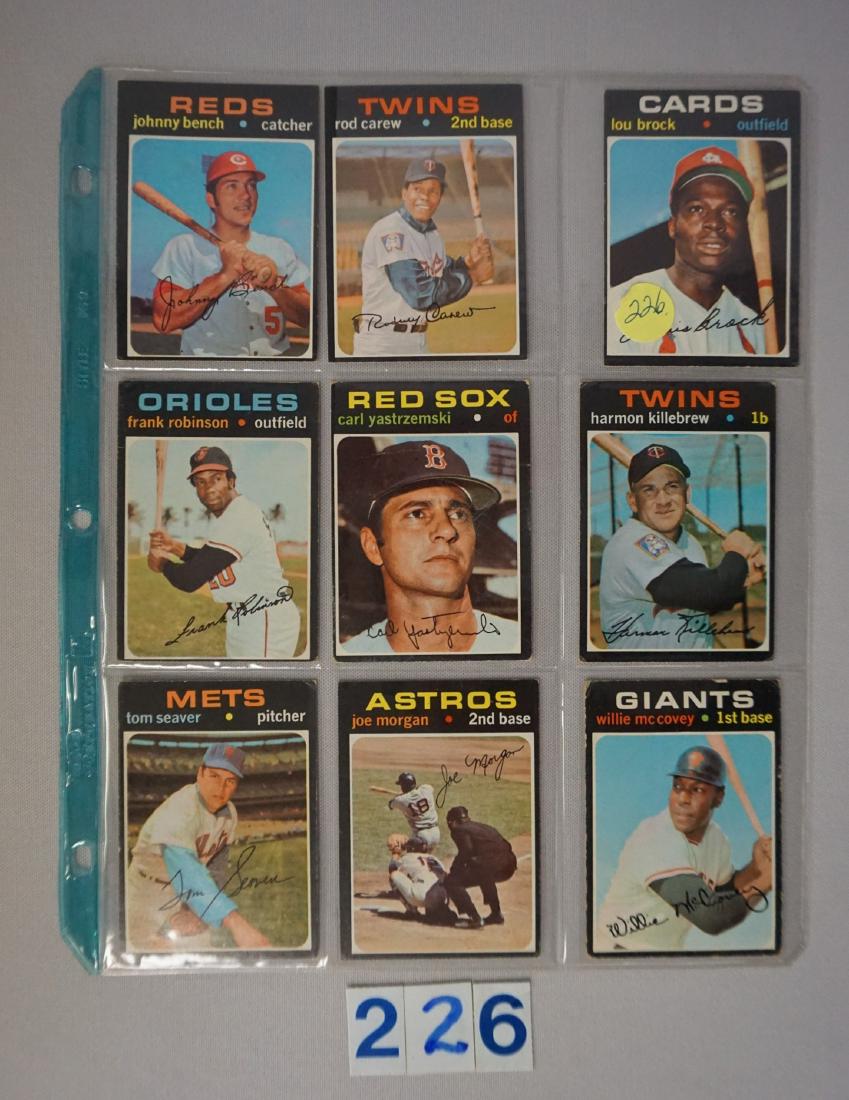 (23 DIFF.) 1971 TOPPS BASEBALL STARS (1 of 6)