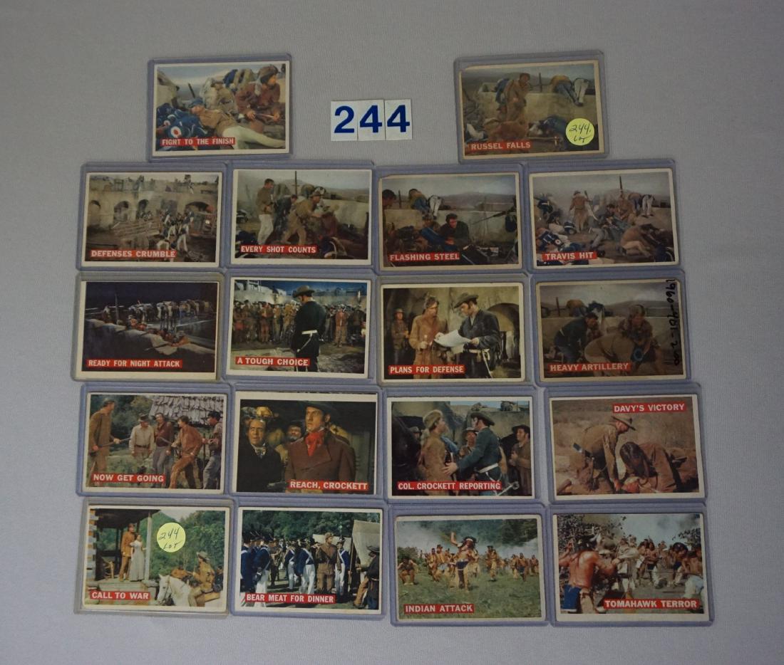 NON-SPORTS: (18 DIFF.) 1956 TOPPS DAVY (1 of 4)