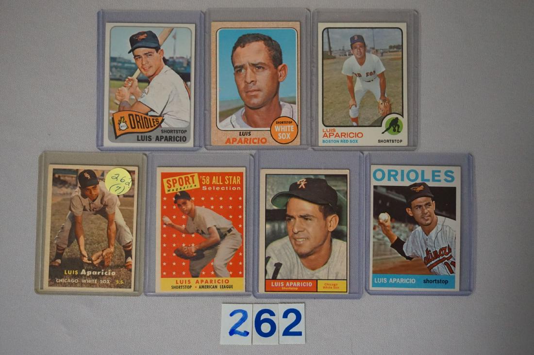 LUIS APARICIO (7 DIFF. CARDS): (1 of 2)
