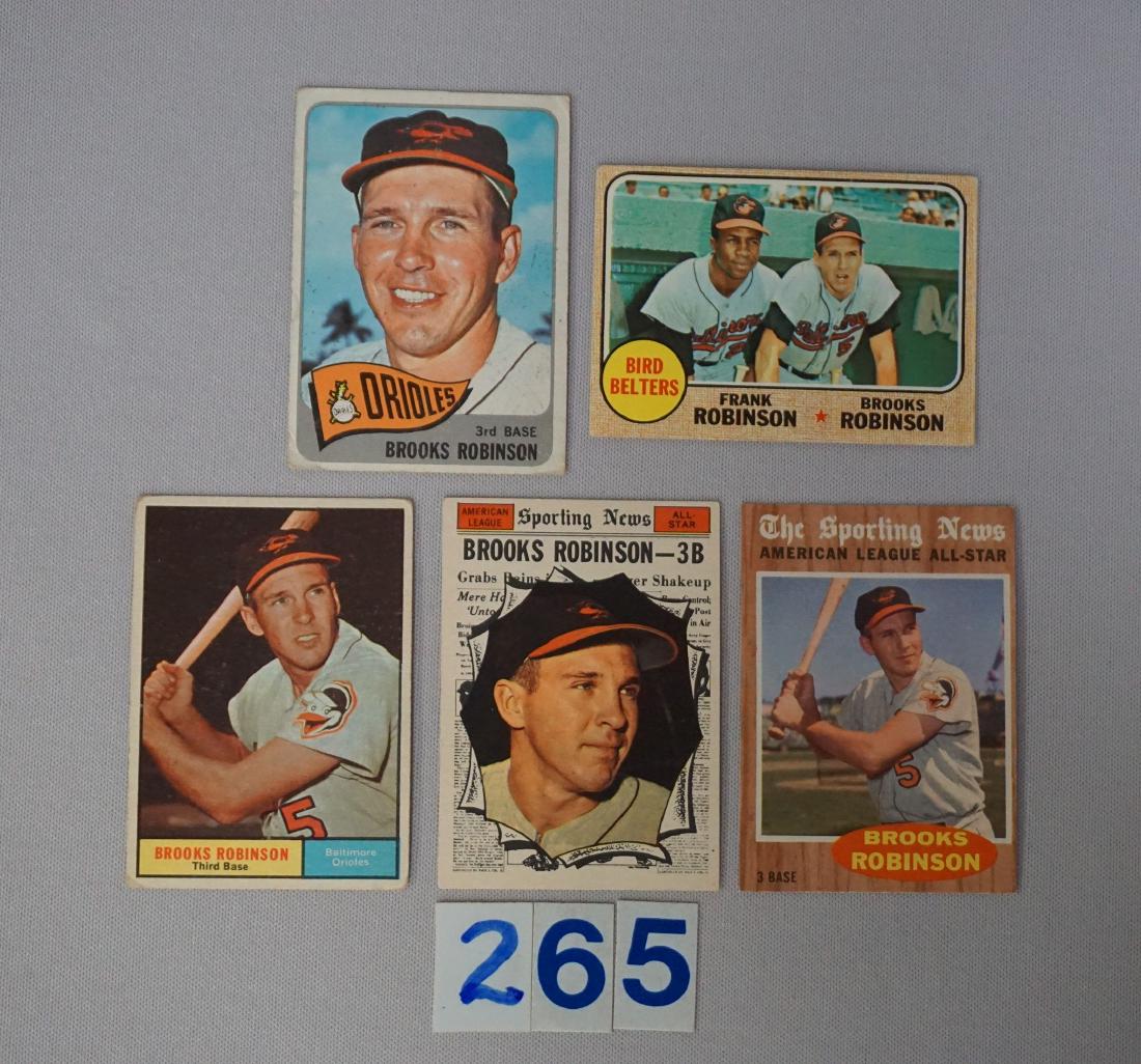 BROOKS ROBINSON (5 DIFF.) CARDS: (1 of 2)