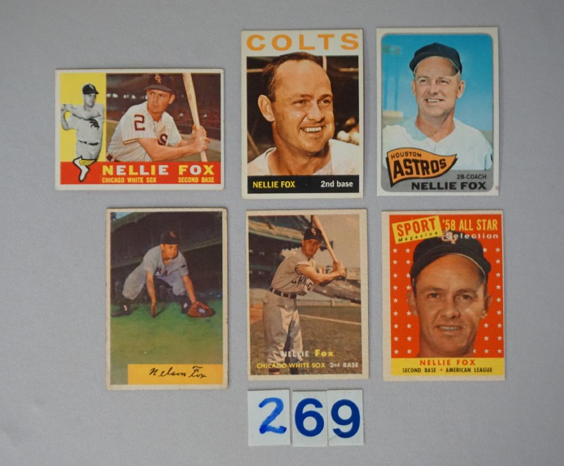 NELLIE FOX (6 DIFF.) CARDS: (1 of 2)